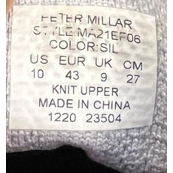 Peter Millar Hyperlight Glide Reflect MA21EF06-NAV Mesh Sneaker Size 10 Gray - Picture 6 of 6